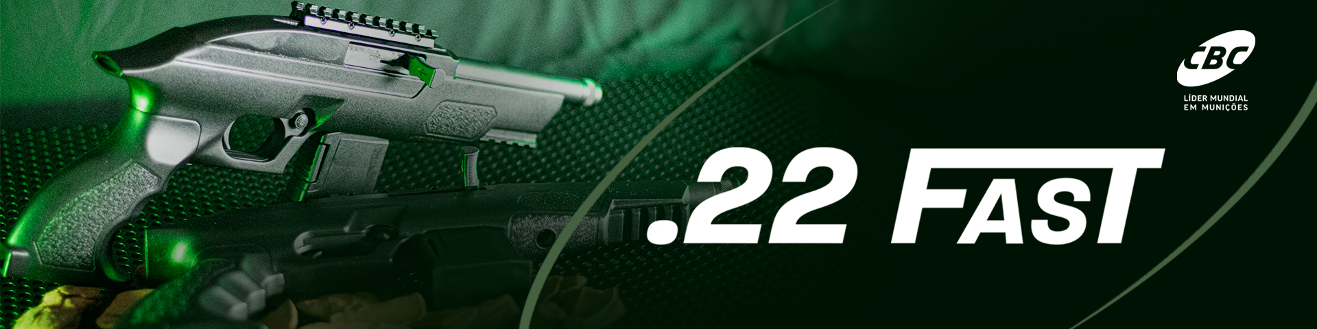 Banner de uma Ranger 308 com destaque para a mira de precisão sobre um balcão